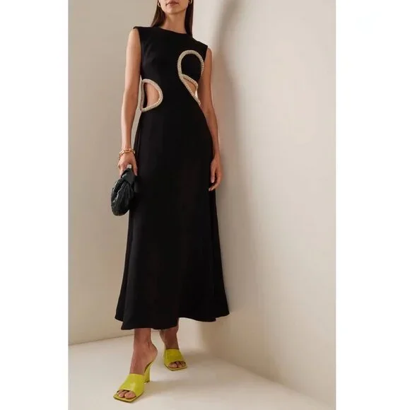 SIMKHAI GIADA CUT OUT MAXI DRESS SIZE 6 NEW - Picture 4 of 13